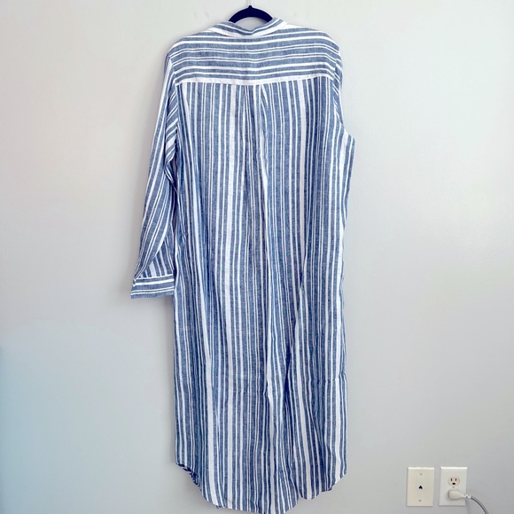 Frank & Eileen Blue and White Striped Midi Dress Reasonable offers considered! - Picture 4 of 5